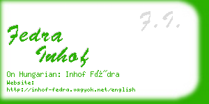 fedra inhof business card